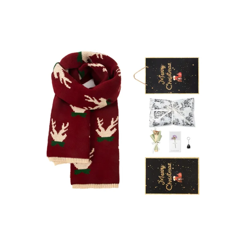 BAIJUAN Knit Scarves Unisex-5