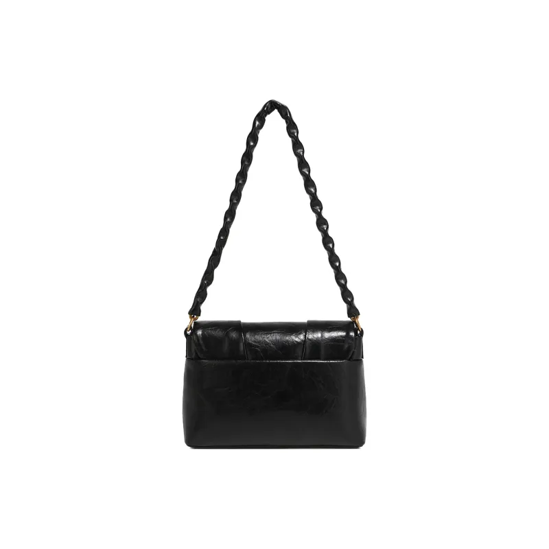 Disney PU Pleated Small Square Bag Regular Women's Black/Coffee/Burgundy-57