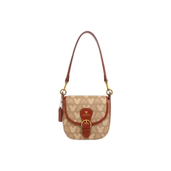 Disney Mickey Series PVC Portable Crossbody Bag, Shoulder Bag Medium Size Women's Khaki