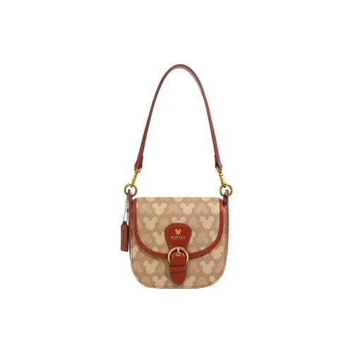 Disney Mickey Series PVC Portable Crossbody Bag, Shoulder Bag Medium Size Women's Khaki
