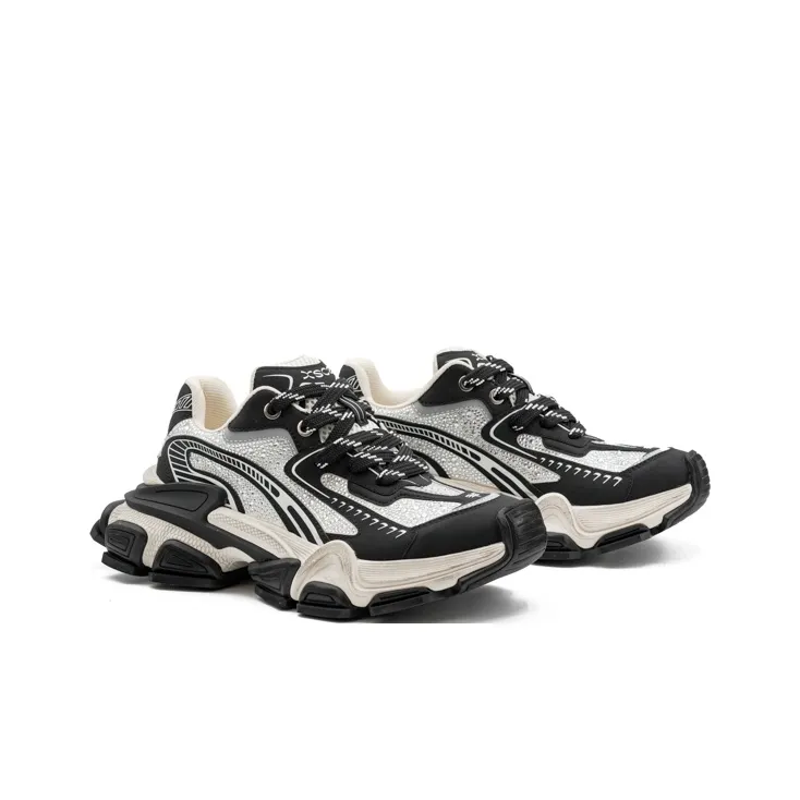 Little Sue Low Top Chunky Sneakers Women's Black-3
