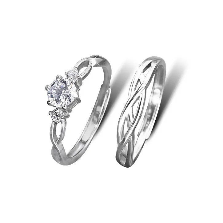 KEMLAIDA 925 Sterling Silver Rings Unisex-0