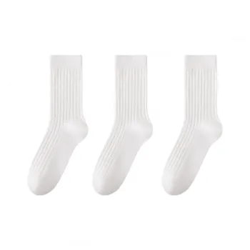 Cheemy Free Mid Calf Socks Men's 3 Pack White