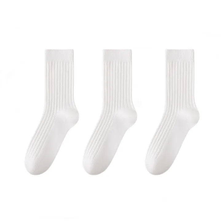 Cheemy Free Mid-Calf Socks Men's 3 Pack White-0