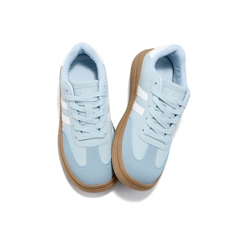 La Chapelle Anti-Slip Wear-Resistant Low-Top Skateboard Shoes Women's Blue-2