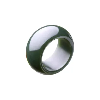 Run Ding Hetian Jade Rings Green Jade Unisex