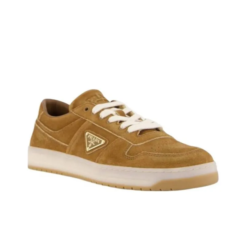 PRADA Prada Downtown Low Top Skateboard Shoes Men's Brown-2