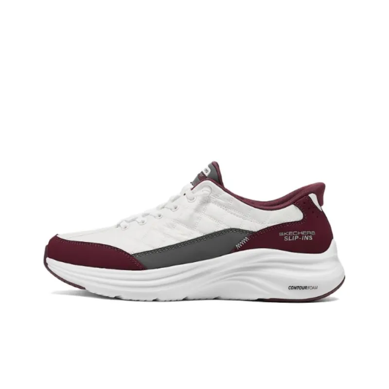 Skechers SPORT MENS Abrasion Resistant Lightweight Slip Resistant Low Top Running Shoes Men's White Red-0