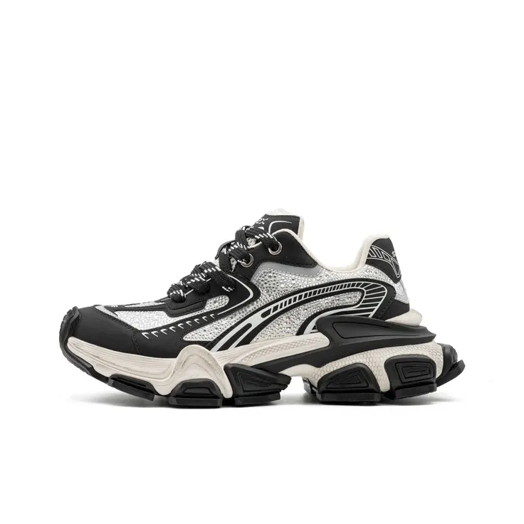 Little Sue Low Top Chunky Sneakers Women's Black-0