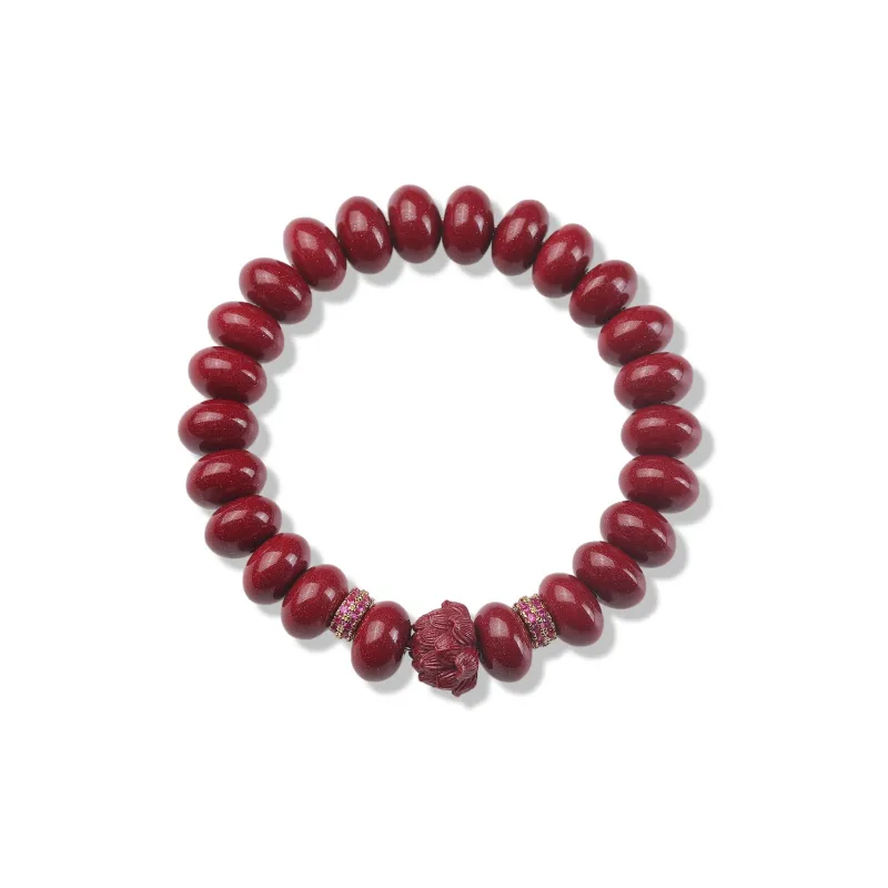 Gu He Reconstructed Cinnabar Bracelets Unisex-0