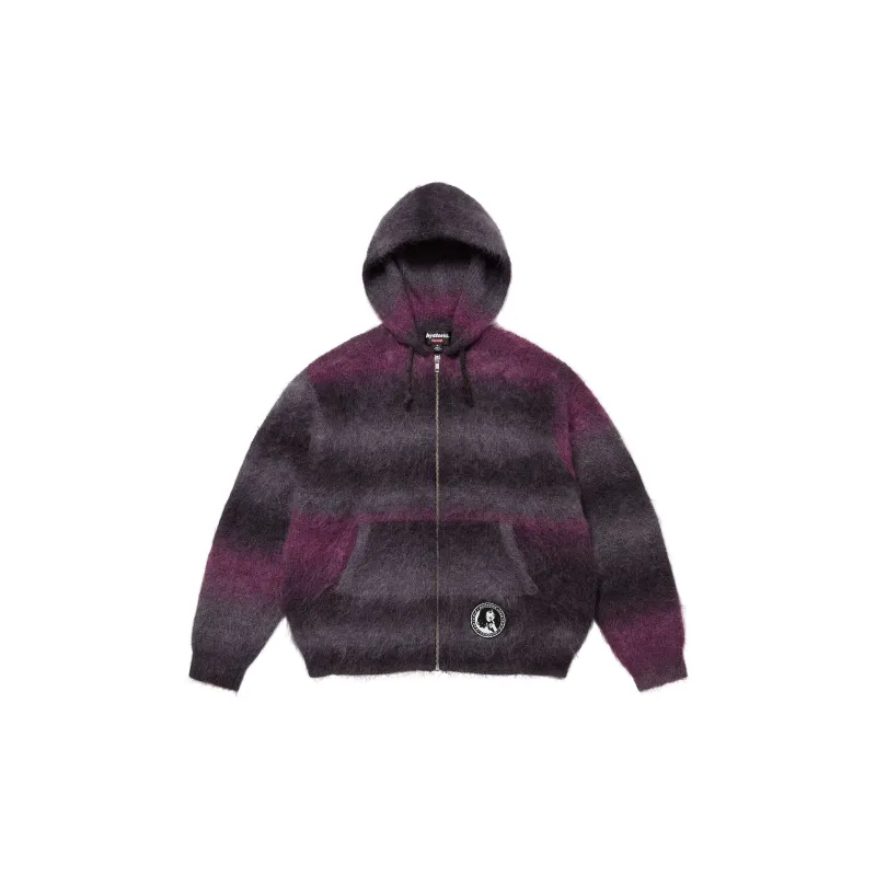 Supreme Hysteric Glamour Mohair Zip Up Hooded Sweater-1