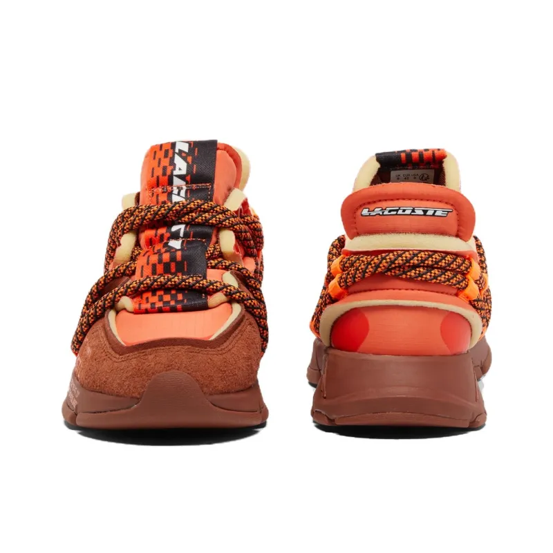 LACOSTE L003 Active Runway Slip Resistant Low Top Casual Shoes Men's Orange Brown-3