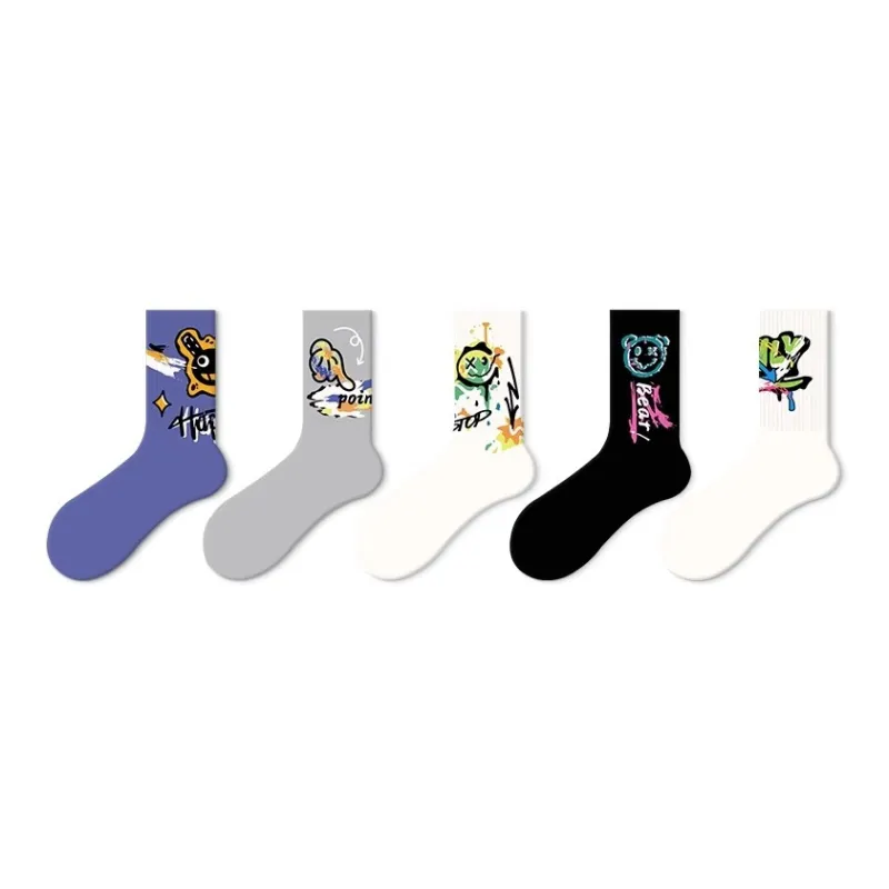 JKN Mid Calf Socks Unisex 5 Pack-11