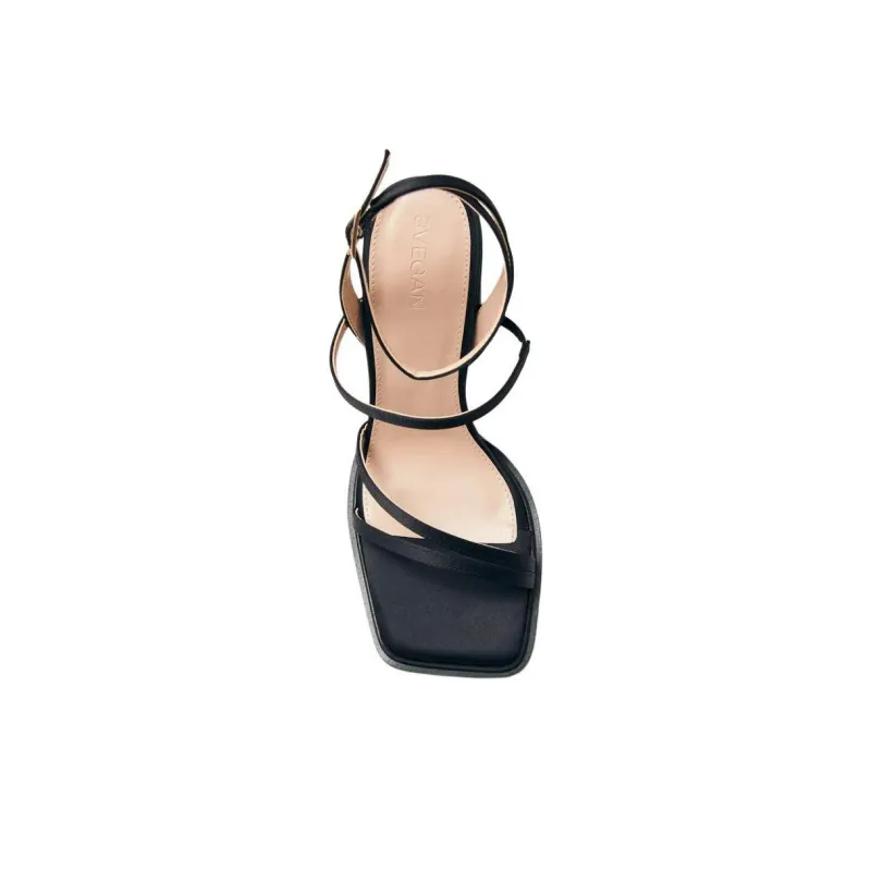 ALOHAS Strap Sandals 9cm Women's Black-3