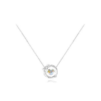 FANFRI Zircon Necklaces Women's Couple's Anniversary And Birthday Gift Date Confession Box