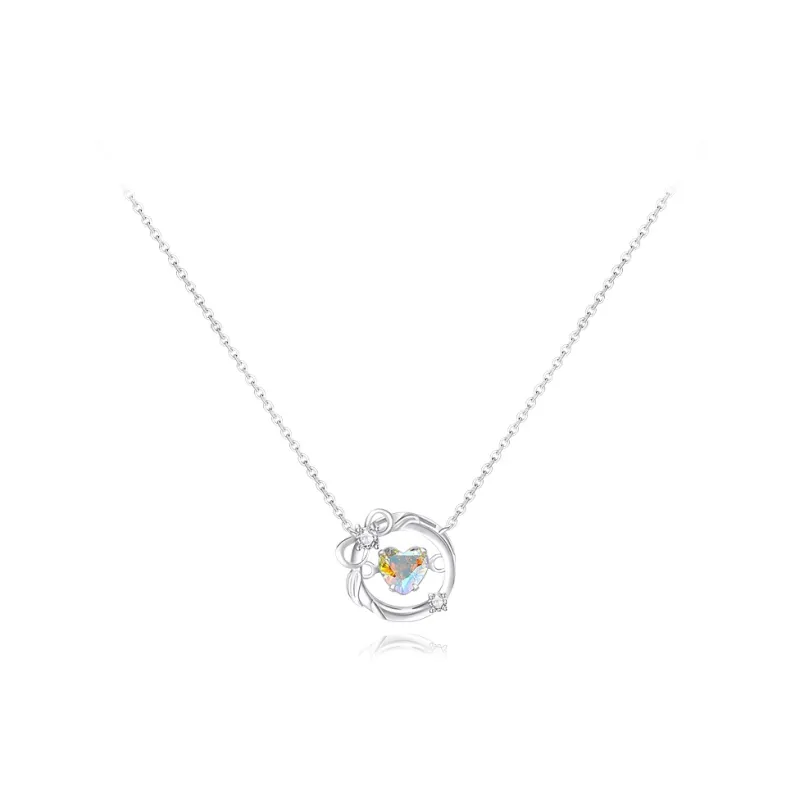 FANFRI Zircon Necklaces Women's Couple's Anniversary And Birthday Gift Date Confession Box-0