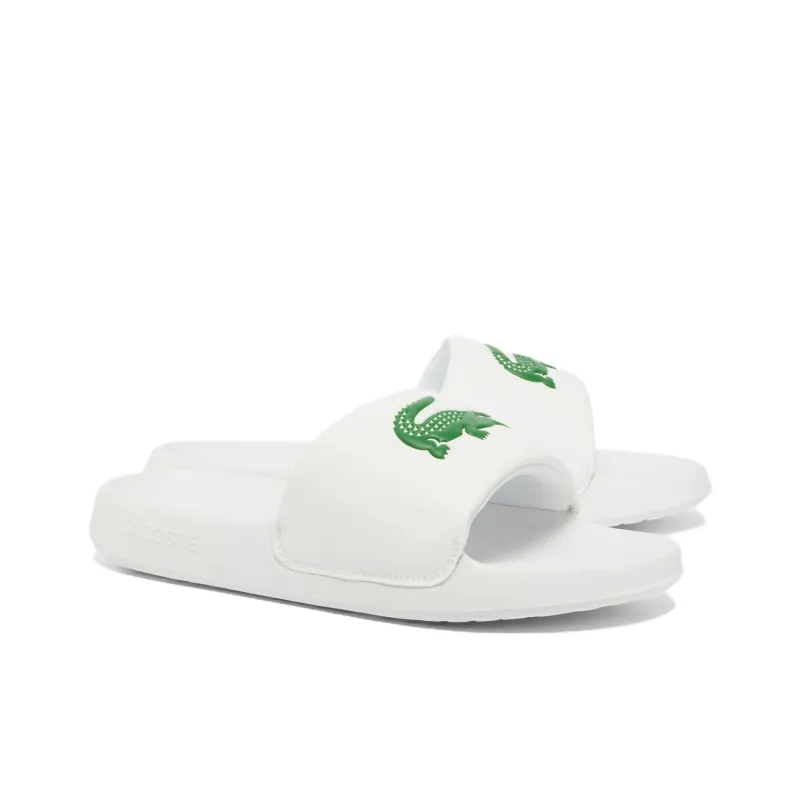 LACOSTE EVA Slip-Resistant Slide Slippers Men's White Green-1