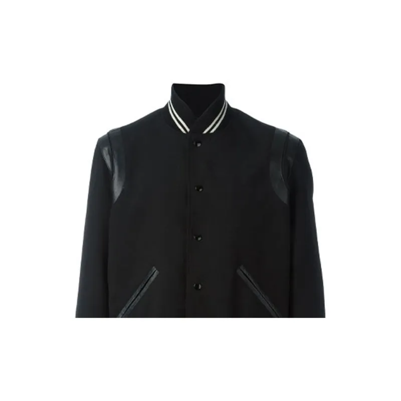 SAINT LAURENT Baseball Jacket Men's Black-4