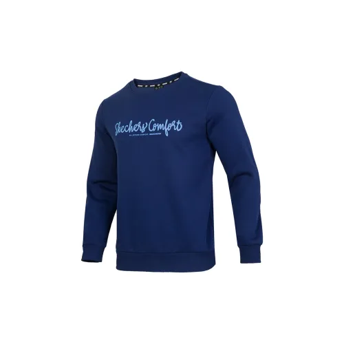 Skechers Vibrant Casual Collection Sports Lifestyle Collection Sweatshirt Unisex Medieval Blue