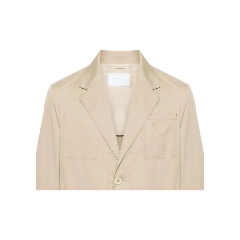 PRADA Triangle patch Shirt Jacket-4