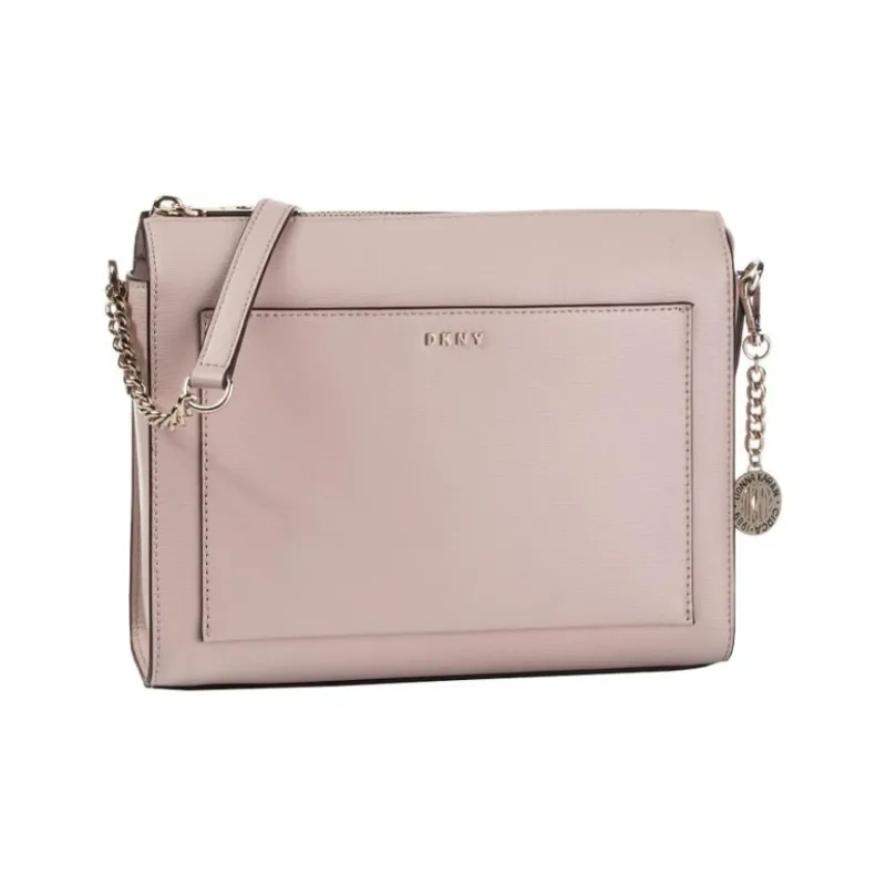 DKNY Calfskin Shoulder Bag Small Size Women's Pink-0