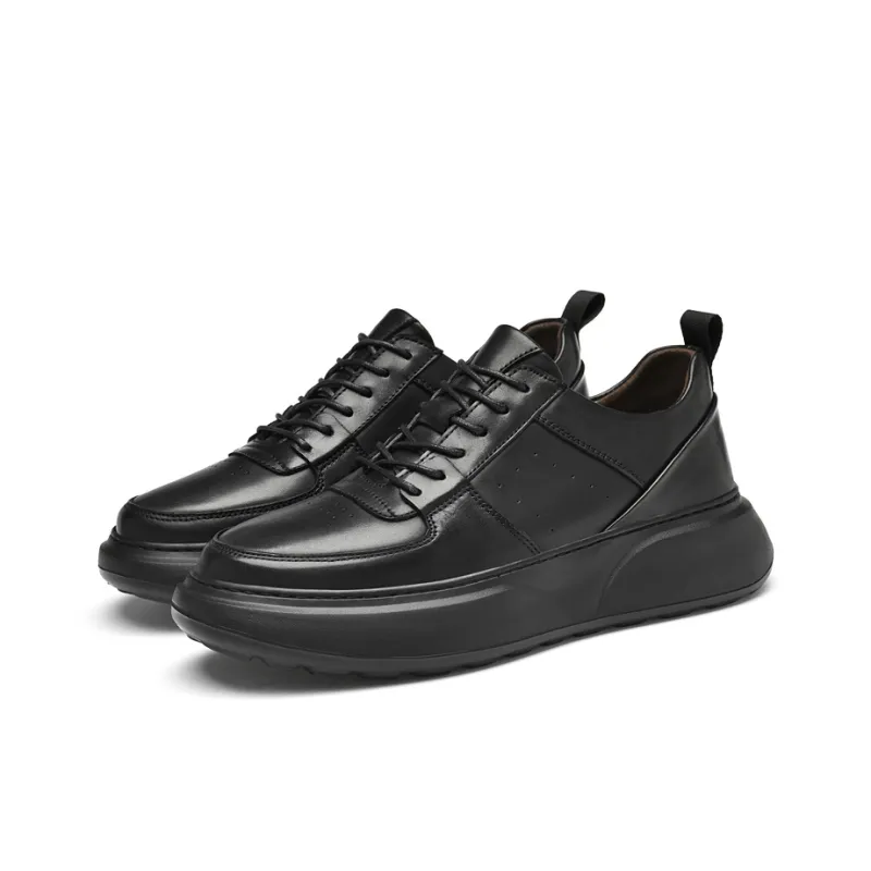 Kuding Cushioned Slip-Resistant Water-Resistant Low-Top Casual Shoes Men's Black-3