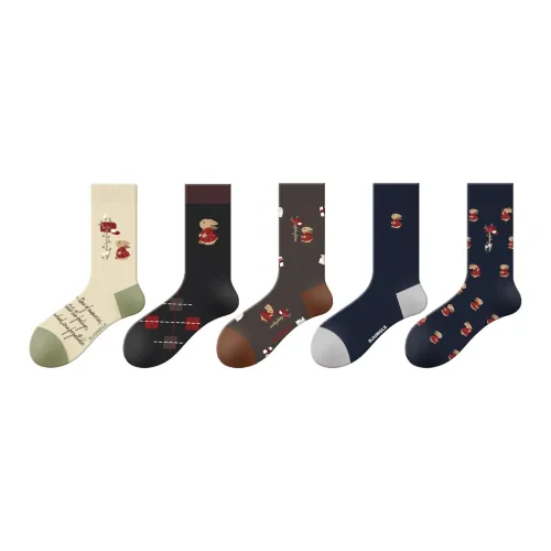 DJUNGLE Mid Calf Socks Women's 5 Pack