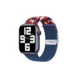 Elk One-Piece Button Woven, Red & Blue