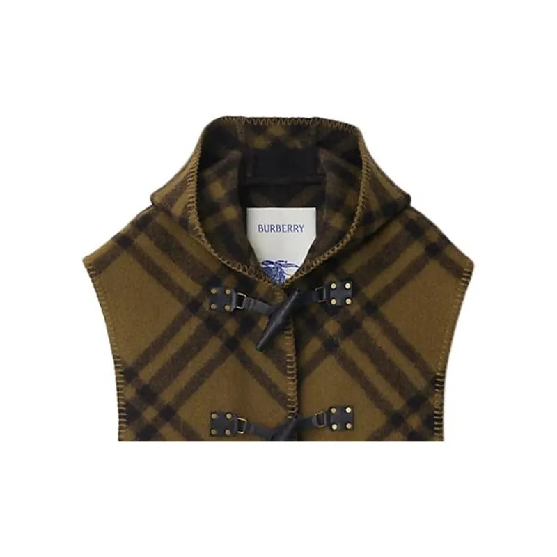 Burberry Checked Hooded Cape-4
