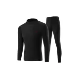 Thickened Set (Black) Thickened and Fleece-Lined/Windproof Mock Neck