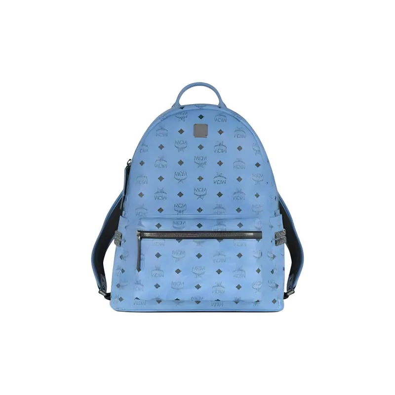 MCM Backpack Stark Side Studs Medium Denim-2