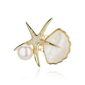 Mofei Freshwater Pearl Brooches Unisex