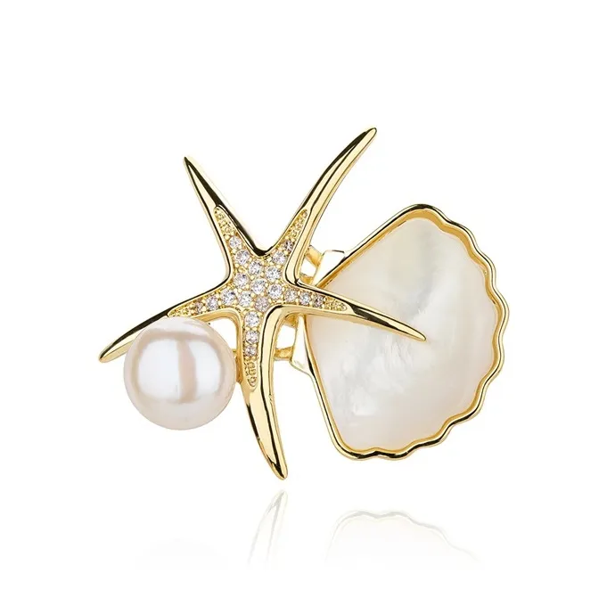 Mofei Freshwater Pearl Brooches Unisex-0