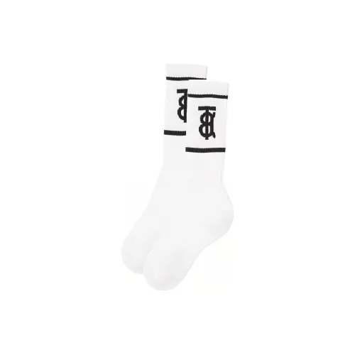 Burberry FW23 Knee-High Socks Men's 1 Pack White