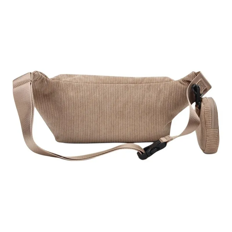 FILA FUSION Corduroy Sling Bag Fanny Pack Regular Unisex Khaki-3