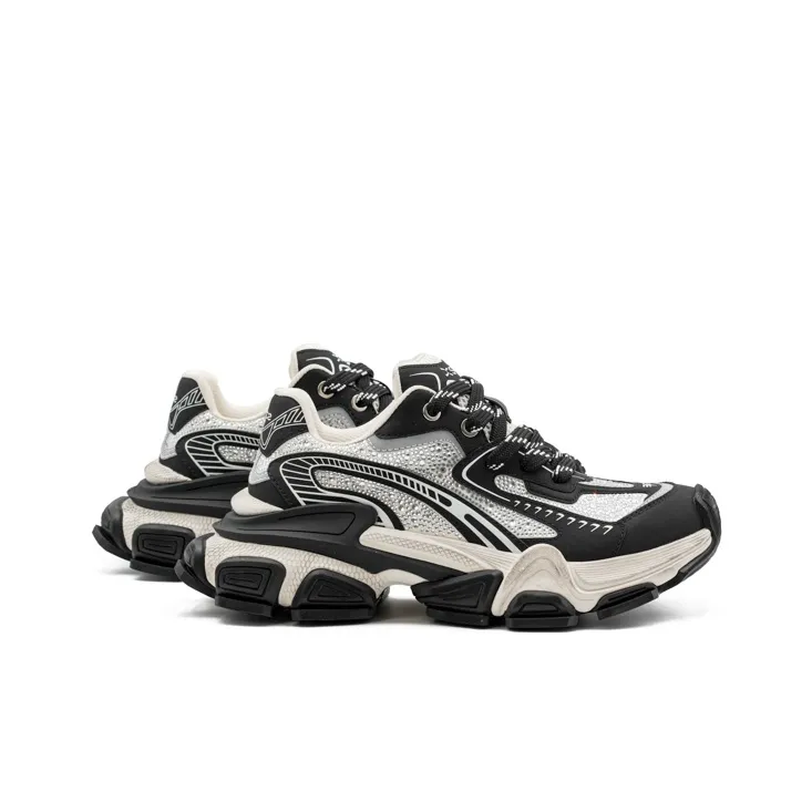 Little Sue Low Top Chunky Sneakers Women's Black-4