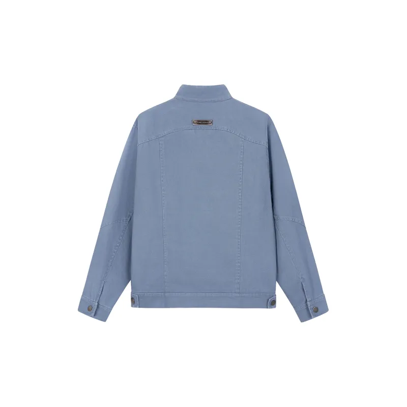 Heartboon Jackets Coats Unisex Washed Blue-1