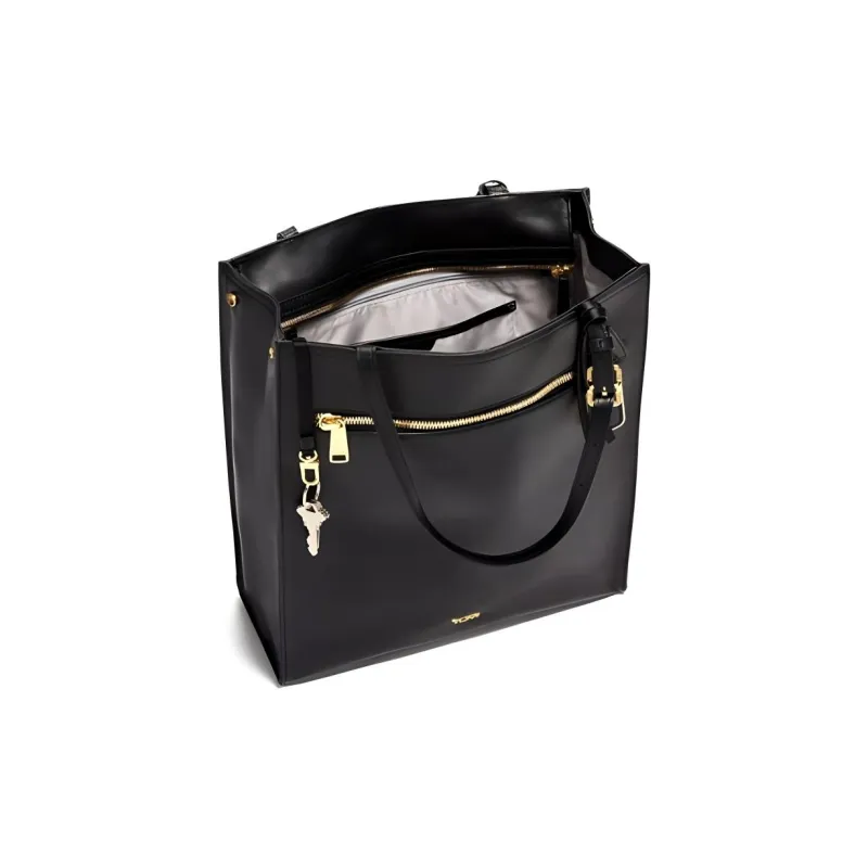 TUMI Voyageur Leather Handbag Tote Women's Black-1