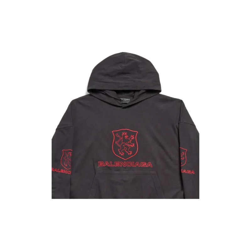 Balenciaga Logo Embroidered Hoodie-6