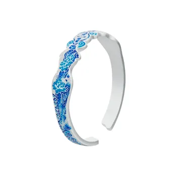 Shunqin Silver Building Sterling Silver S999 Bangles Women's