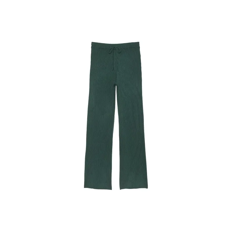 Victoria's Secret PINK Ribbed Knit Lounge Pants / Deep Forest Pajama Pants Women's Deep Forest-0