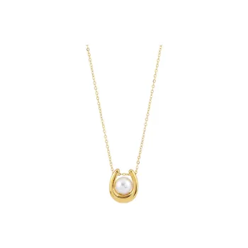 CHUVORA Women's U Shaped Pendant Unique Design Fashion Elegance Advanced Collarbone Fine Chain Women's