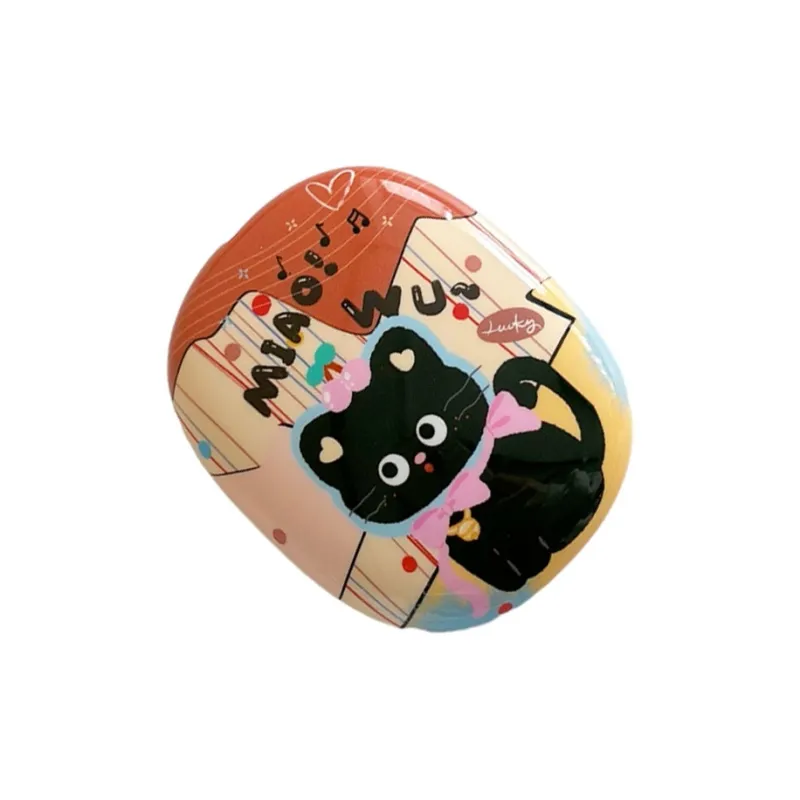 Baohuguang Compatible With AirPods Max TPU Black Cat Cat Music Fully Enclosed Impact Resistant Scratch Headphone Set-2