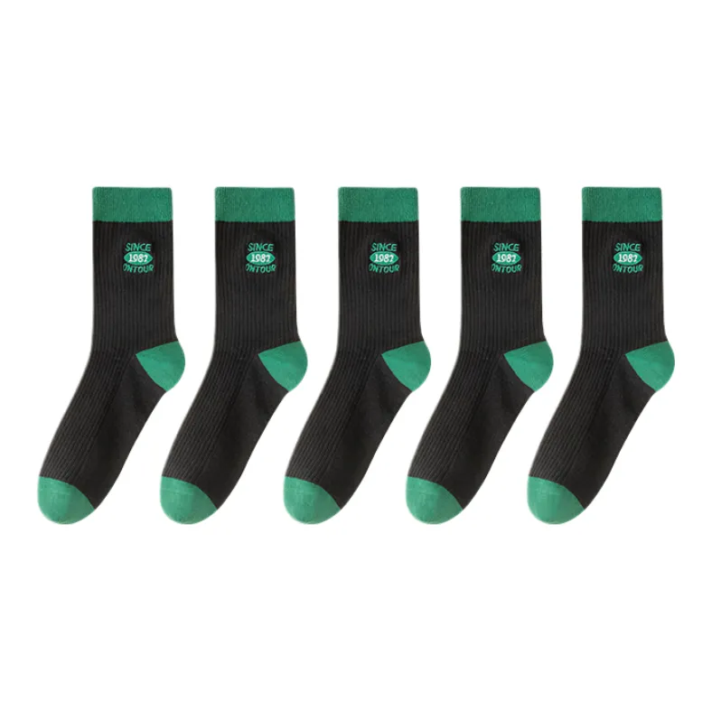 Lan Miao Mid Calf Socks Men's 5 Pack-14