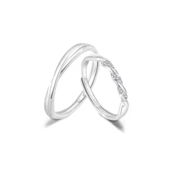 FANFRI Sterling Silver Rings Unisex Anniversary Gift Date Confession Box