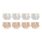 8-Pack (4 White+4 Shrimp Red)