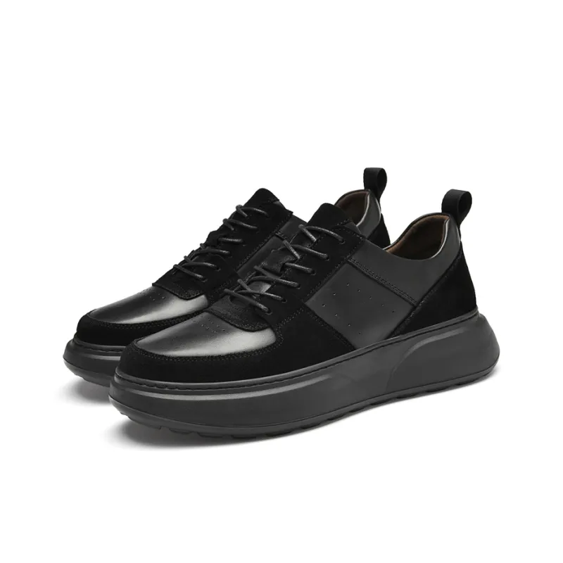 Kuding Cushioned Slip-Resistant Water-Resistant Low-Top Casual Shoes Men's Black-7