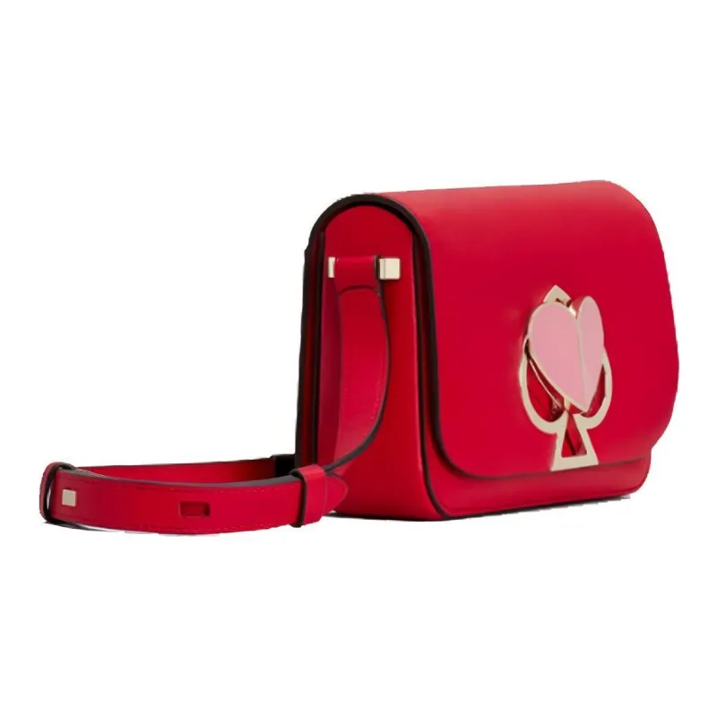 Kate Spade Nicola Leather Crossbody Bag Shoulder Bag Small Size Women's Red-3