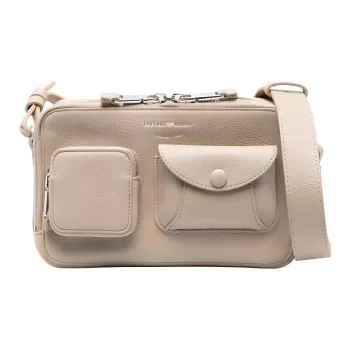 EMPORIO ARMANI Textile Fiber Crossbody Bag, Shoulder Bag Women's Taupe