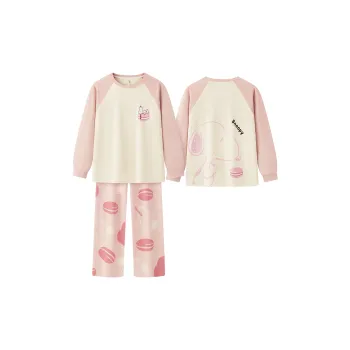 Gongdie x SNOOPY/ Pajama Set Women's Pink Apricot